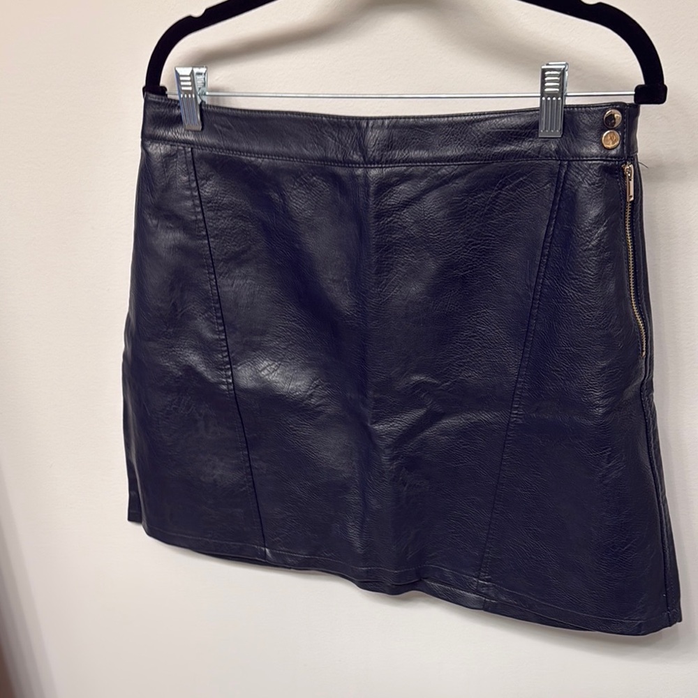 Black Leather Mini Skirt